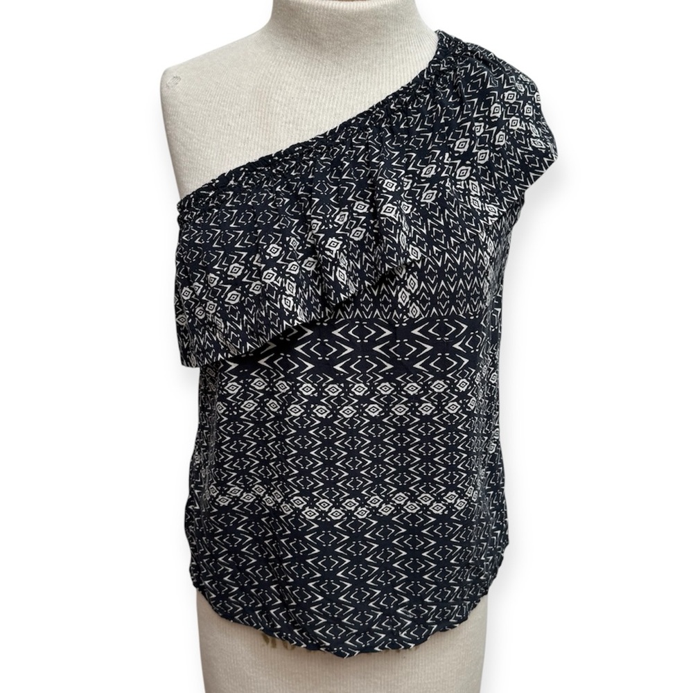 Velvet by Graham‎ & Spencer Florine One Shoulder Ruffle Top XS